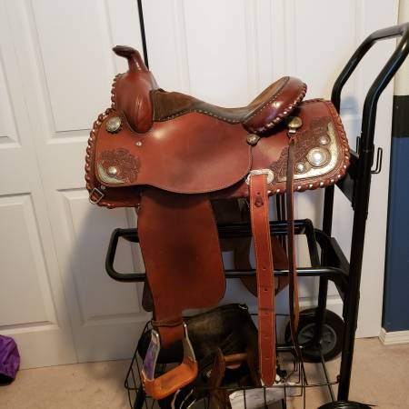 Horse Tack Western Billy Royal Show/Trail Saddle 1