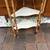 Vintage BoHo scorched bamboo corner shelf A154 3 thumbnail