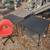 Folding table 47 x 20 n 34 x 34 inch. 25 ea.  Folding chairs 8ea.  Red chair 35 1 thumbnail