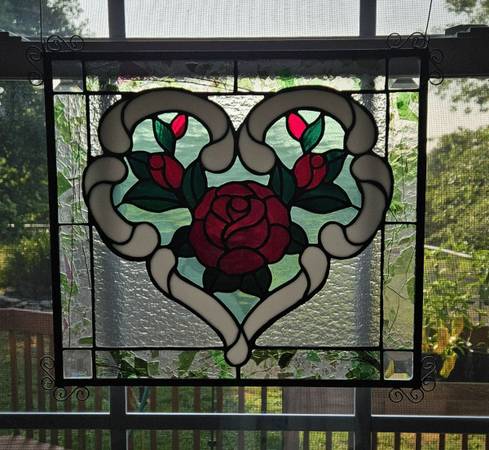 2 Stained Glass Hanging Windows - household items - by owner