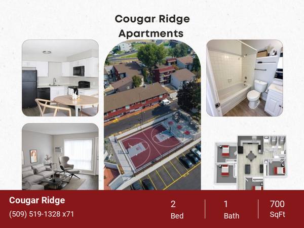 $999 / 2br - 700ft2 - Estufa de cocina, Lobby de computadoras, Administración amable en el lugar (2024 NE Terre View Dr. Pullman, WA. 99163)63689276242305124