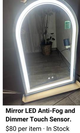 Mirror LED Anti-Fog Touch Sensor 1