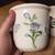 TWO BASSANO PORCELAIN CERAMIC PLANTER POT ITALY 4.5" X 5" FLOWERS 3 thumbnail