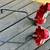 Vtg 1970s 14" IRON PAINTED CHRISTMAS SANTA CLAUS FIREPLACE ANDIRONS 7 thumbnail