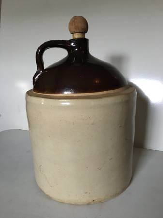 Antique 5 gallon insulated Stoneware ‘Moonshine’Jug 1