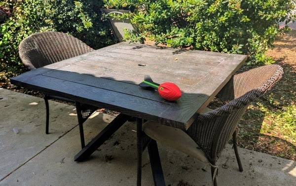 Patio Dining Table & 3 Wicker Armchairs (Will Separate) 1