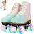 Buric Roller Skates for Girls, PU Leather Kids Light Up, Size 6 1 thumbnail