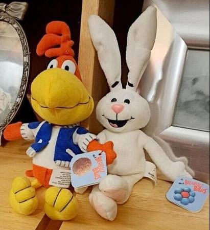 Vintage Plush Breakfast Babies - Trix Rabbit & Sunny the Cuckoo Bird 1