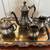 Vintage silver plated 5- piece tea set 1 thumbnail