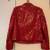 Beautiful Women's Size Large Red Tones Metallic Button Jacket 3 thumbnail