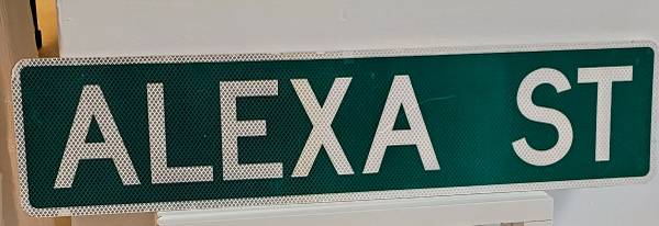 Alexa St. Sign 1