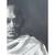 Vintage Large Portrait Painting on Wood Panel Gandhi 2 thumbnail