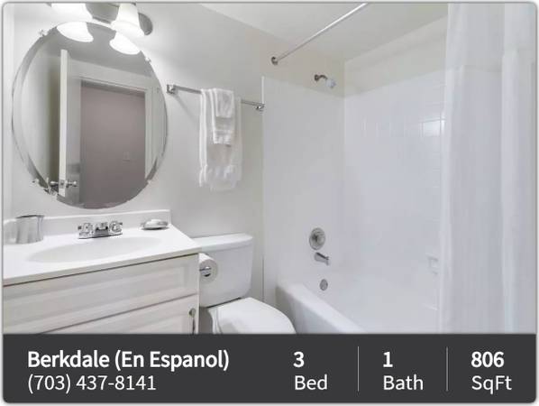 $2,625 / 3br - 806ft2 - Charming community with great style! Berkdale Apartments (En Espano (Herndon)63895920628355121