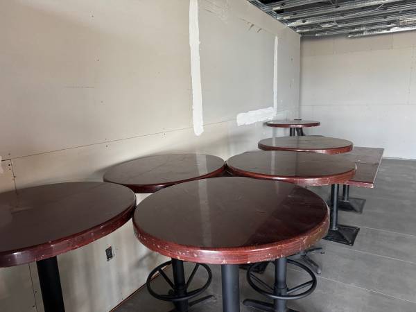 Tables, bar stools and chairs 1