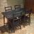 Dining Set, Table (56" x 31") and 4 chairs, Solid wood, black 1 thumbnail