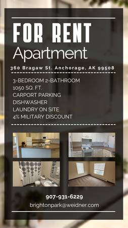 $1,949 / 3br - 1050ft2 - Beyond Four Walls: A Place to Truly Call Home! (Anchorage)64014169953153120
