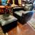 Restoration Hardware Black Leather Club Chair and Ottoman 1 thumbnail