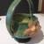 Antique Roseville Clematis Green Pottery Basket Bowl circa 1944 8 thumbnail