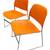 2 Sturdy Orange Stackable Chairs 2 thumbnail