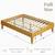 New in Box Full Size Solid Pine Wood Platform Bed Frame, Natural 4 thumbnail