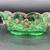 Antique EAPG Pattern Glass Paneled Bowl, Green & Gold 2 thumbnail