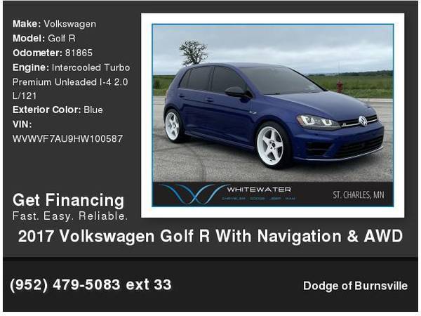 2017 Volkswagen VW Golf R ¡1000$ de entrada entrega! - 21000$ (Burnsville, MN)63480984926979120