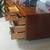 Alma walnut wood mid century executive desk w lock & key 4 thumbnail