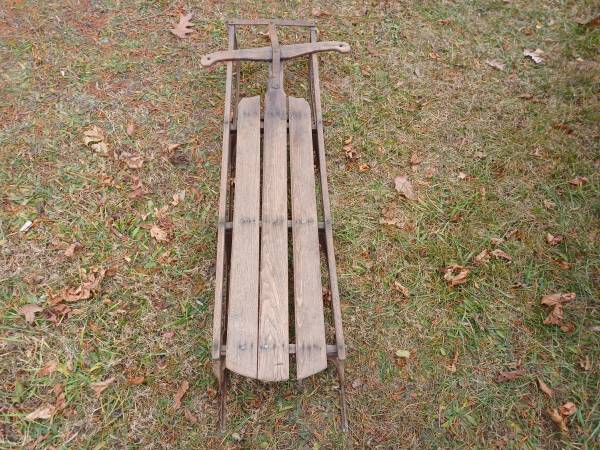 vintage metal runner sled 1