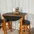 SPACE SAVER Double Drop Leaf Pub Table With Stools 2 thumbnail