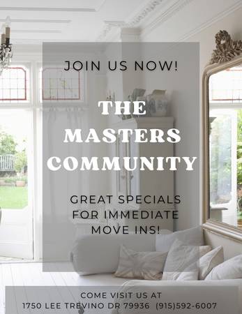 THE MASTERS COMMUNITY HAS THE PERFECT HOME FOR YOU! 1
