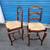 Pair (2) French Louis XV Style Oak Rush Seat High Bar Dining Chairs 1 thumbnail