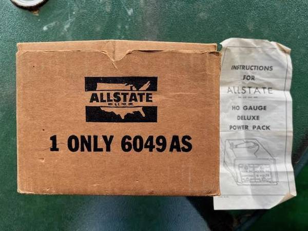 Vintage 1950s New-In-Box Allstate HO Transformer 1