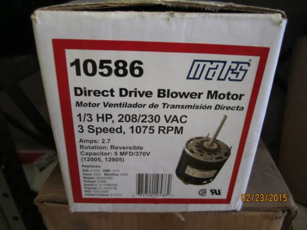 HVAC motors, etc for commercial 1