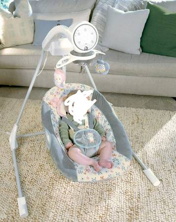Baby Swing 5-Speed Swivel Infant Seat owl
