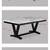 Modern 5-Piece Dining Set  White Faux Marble Table with Black Nailhead Chairs 2 thumbnail