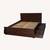 IKEA Brusali Dark Brown Wood Queen Bed With Drawers 1 thumbnail