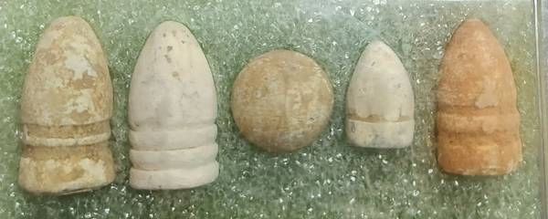 Genuine CIVIL WAR BULLETS in Display 1