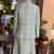 1960-70s Cream Turquoise Blue Wool Boucle Tweed Dress California Girl 8 thumbnail