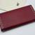 GUIRLANDE DE CARTIER RED CALFSKIN LEATHER LONG BIFOLD WALLET 100% GENU 5 thumbnail