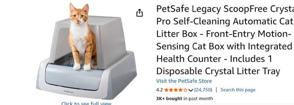 Scoopfree Crystal Pro Cleaning Cat Litter Box With 14 Litter Trays 1