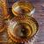 Indiana Glass Diamond Point Amber Glass Cups & Dishes 4 thumbnail