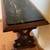 Antique TOBEY Marble Top Side End Table Ornate Wood Scrollwork 5 thumbnail