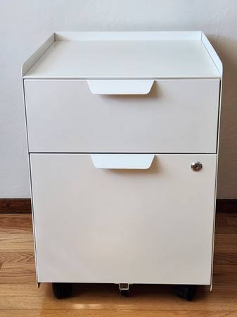 IKEA TROTTEN Drawer Unit: 2 drawers, casters, white, file cabinet 1