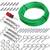 Elsjoy 100FT Cable Wire Turnbuckle Kit, 1/8" Green PVC Coated Wire Rope M5 Turnb 6 thumbnail