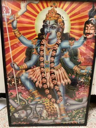 FRAMED IMAGE OF HINDU GODDESS KALI 1