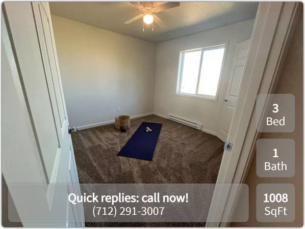 $1,050 / 3br - 1008ft2 - ¡Permítanos ayudarle a encontrar su próximo hogar! ¡Eche un vistazo a este de 3 habitaciones y 1 baño! (Storm Lake)64018296964738121