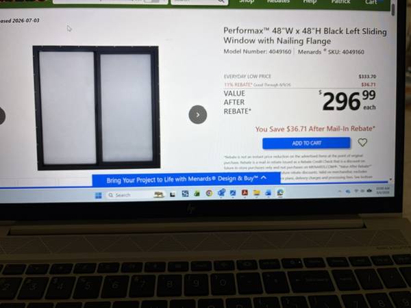 48"x48" Windows in black 1