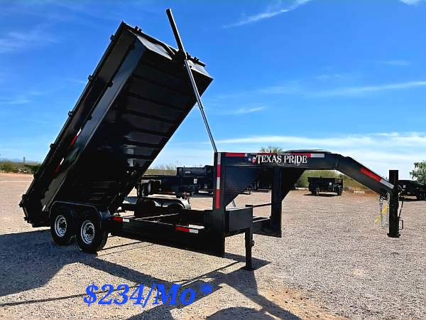 2026 Texas Pride 7X16X2 16K Gooseneck Dump Trailer $234/mo* 1