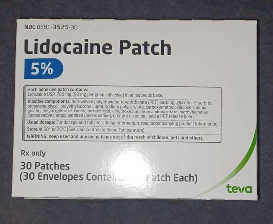 lidocaine patch 5% 1