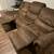 Brown suede couch 1 thumbnail